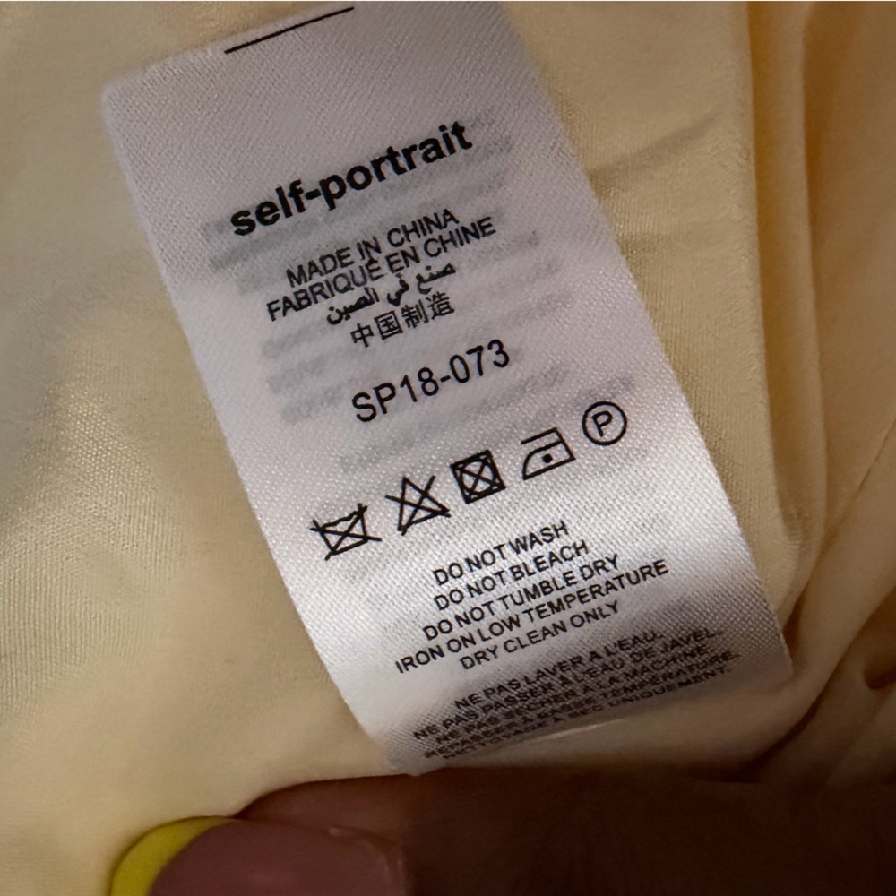 Self Portrait Yellow Guipure Lace Halter Midi Dress size US6 - Picture 4 of 5